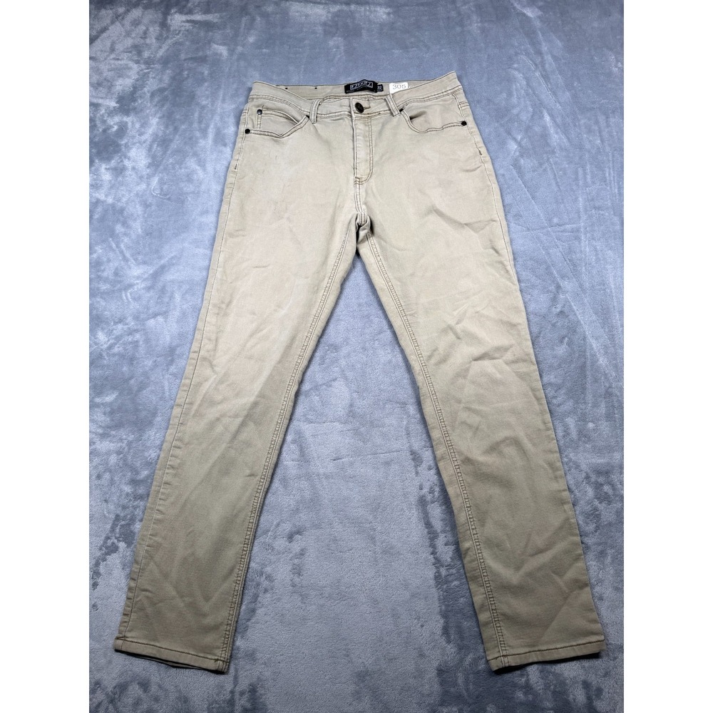 Ezekiel 305 Chopper Soft Denim Jeans Mens 32 Beige Stretch Comfort Straight Leg